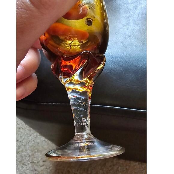 5 1930 Murano Tulip Cordial Glasses 22k Gold Trim and Filigree w/ Red Jewels - Picture 13 of 15